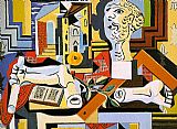 Pablo Picasso Studio with Plaster Head painting